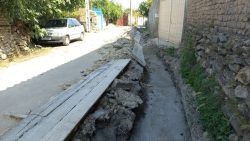 احداث کانال جمع آوری آبهای سطحی در محله ولاغوز